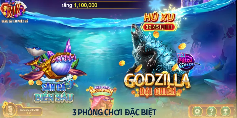 3 phòng chơi có trong bắn cá H5