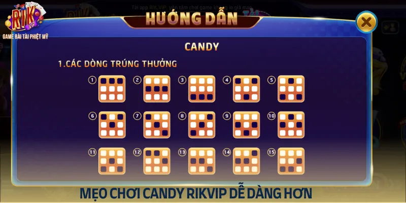 Mẹo chơi Candy Rikvip đạt chiến thắng dễ dàng