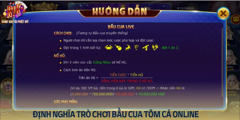 Sơ lược trò chơi bầu cua tôm cá online