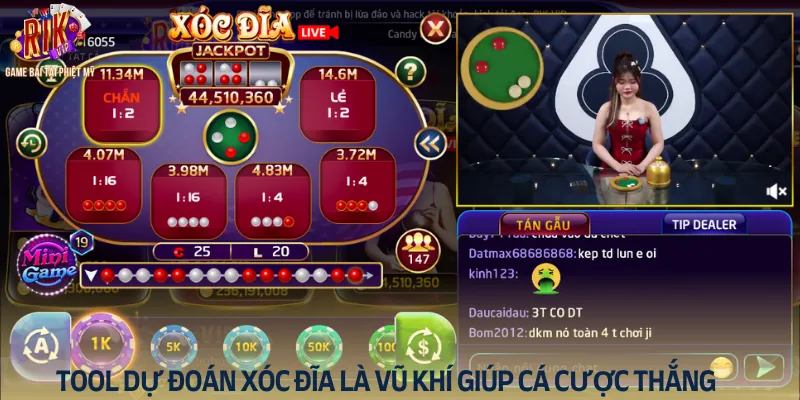 Tool dự đoán xóc đĩa là vũ khí mới giúp cược thắng nhanh