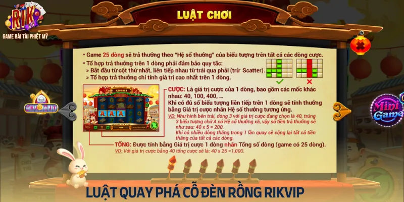 Chi tiết luật quay trong phá cỗ đèn rồng Rikvip cho tân thủ